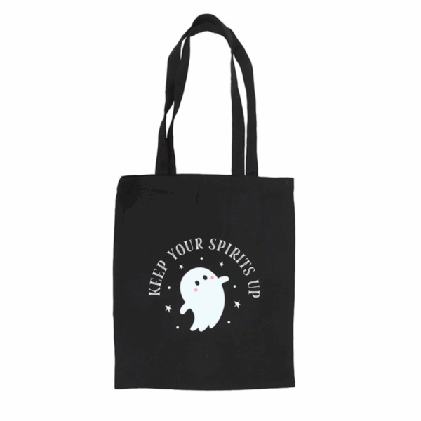 Keep Your Spirits Up Ghost Polycotton Tote Bag - Image 2