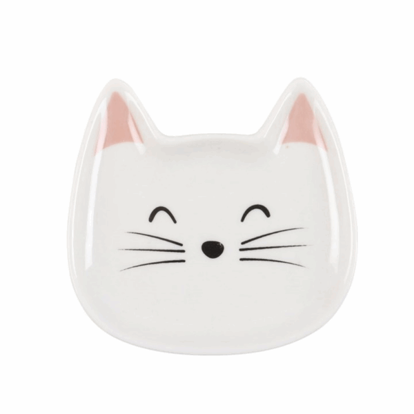 White Cat Face Trinket Dish - Image 2