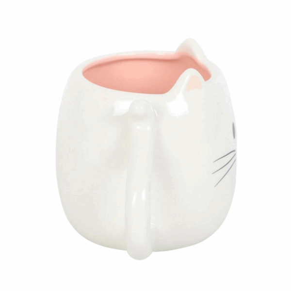 White Cat Shaped Mug - Image 3