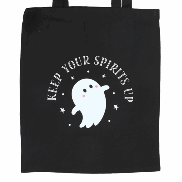 Keep Your Spirits Up Ghost Polycotton Tote Bag - Image 3