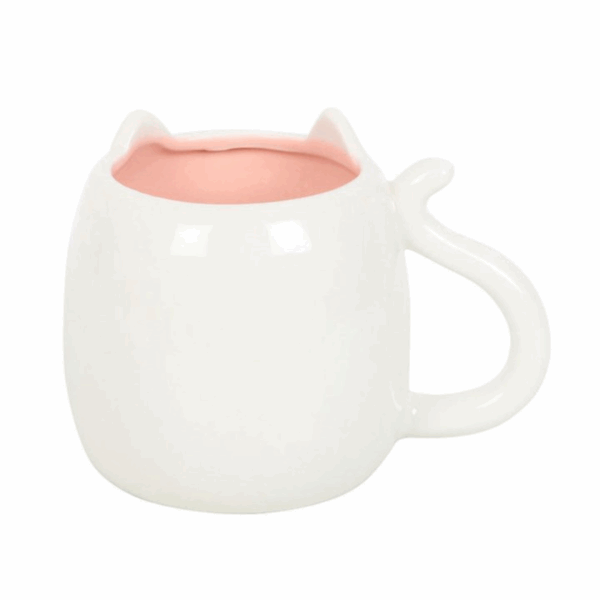 White Cat Shaped Mug - Image 4
