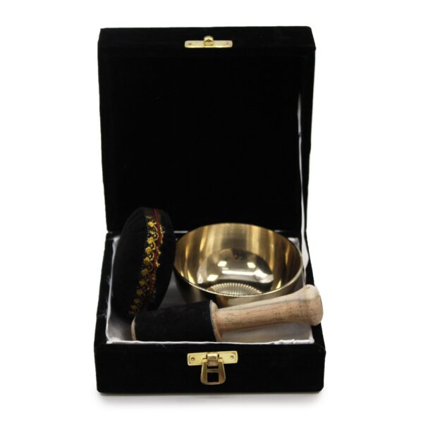 Brass Singing Bowl Gift Set - 9cm - Image 5