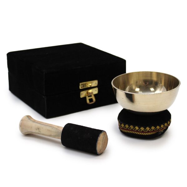 Brass Singing Bowl Gift Set - 9cm - Image 4