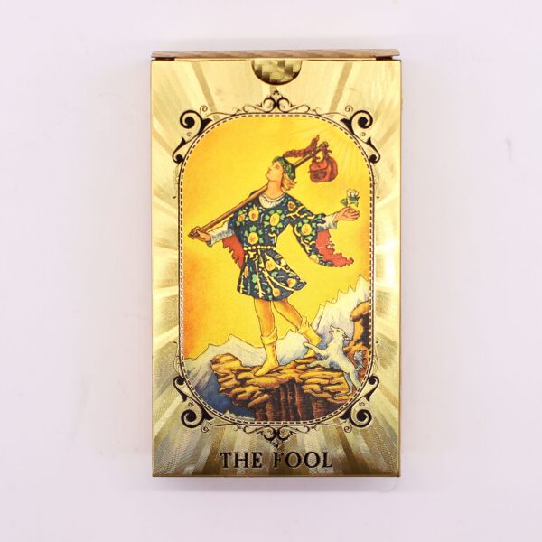 Blue & Gold Foil Tarot Card Set - All Seeing Eye - with booklet - Image 2