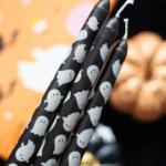 Set of 3 Ghost Print Taper Candles