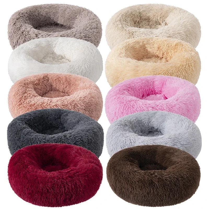 Super Soft Pet Cat Bed Plush Full Size Washable Calm Bed Donut Bed Comfortable Sleeping Artifact Suitable For All Kinds Of Cats 20