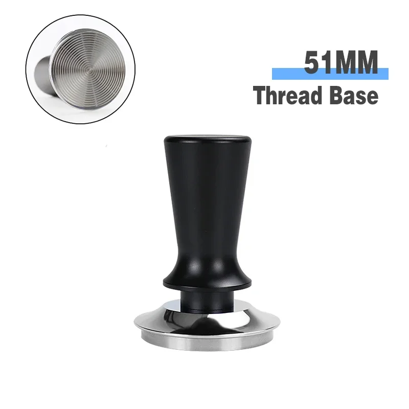 Coffee Tamper Constant Pressure 51MM 53MM 58MM Calibrated 30Lbs For Delonghi Breville Espresso Machine Accessories Barista Tools – Black 51mm Thread 12