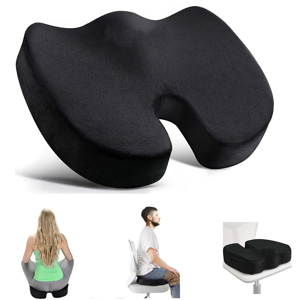 Travel Seat Cushion Memory Foam U-Shaped Pillow for Chair Cushion Pad Car Office Hip Support Massage Orthopedic Pillow 1