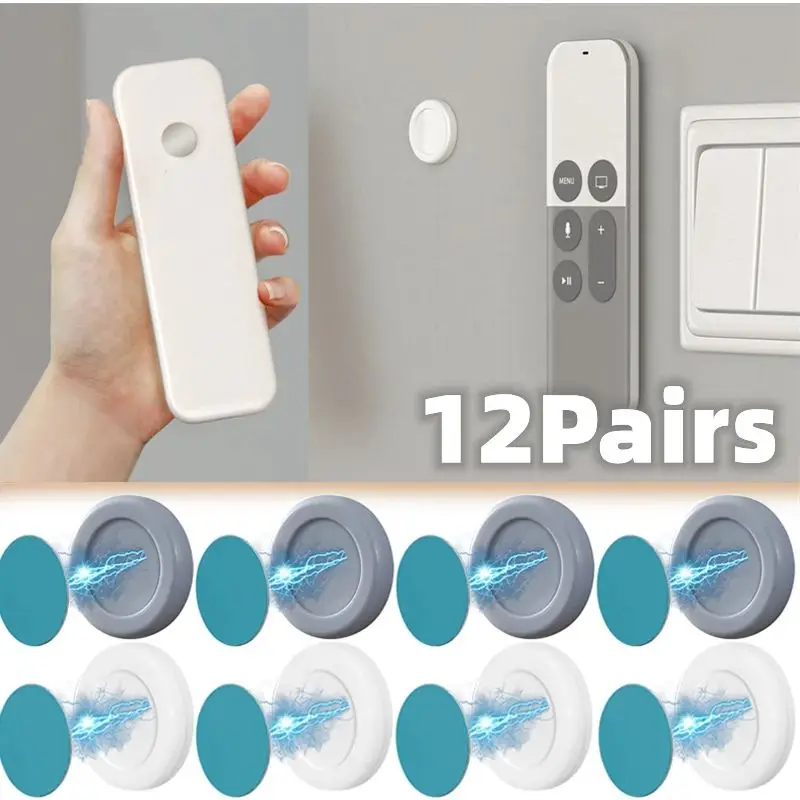 Magnetic Hooks Wall Mount Strong Magnet Remote Control Invisible Holder Keys Fridge Sticker Storage Hooks Home Organizer Hooks 2