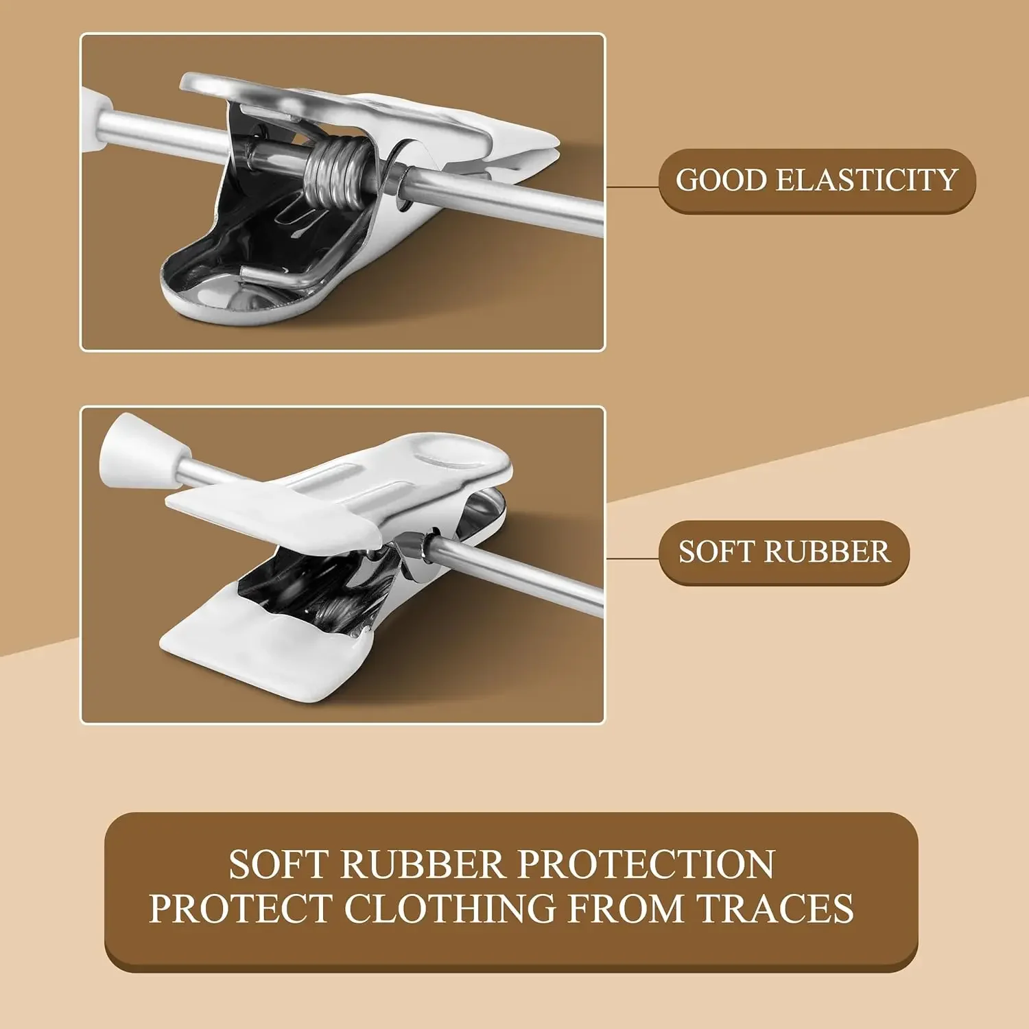 Pants Hangers with Clips 5/10Pack Adjustable SkirtHangers for Women Non-Slip Trousers Hanger for Jeans Clothes Hangers for Pants 10