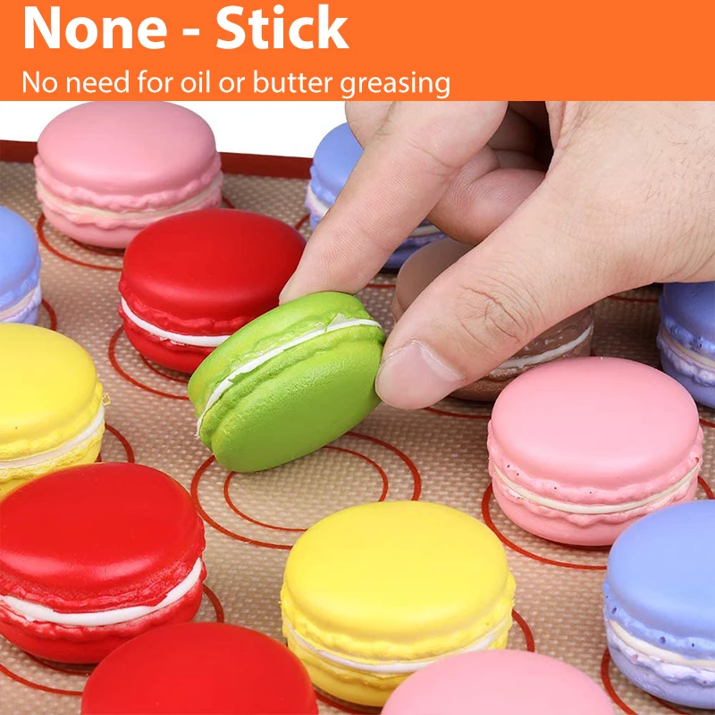 1PC Silicone Baking Mat for Oven, Thin 0.4mm, Reusable Non Stick Heat Resistant Bakeware Sheets Liner Baking Tools for Cookie 1