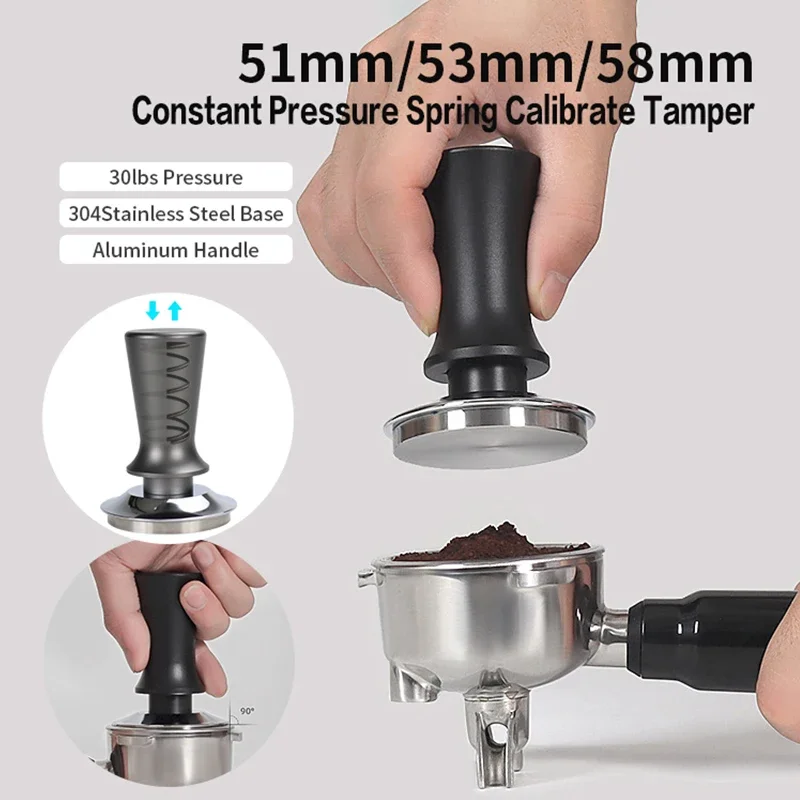 Coffee Tamper Constant Pressure 51MM 53MM 58MM Calibrated 30Lbs For Delonghi Breville Espresso Machine Accessories Barista Tools 6