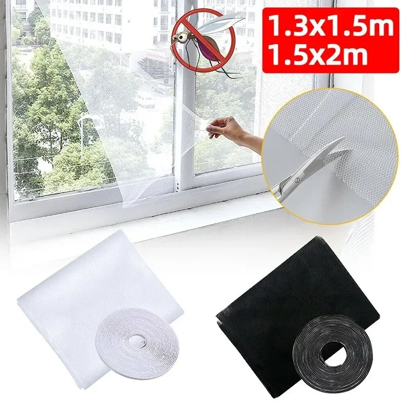Anti Fly Mosquito Net DIY Self-Adhesive Fly Mosquito Window Net Mesh Mosquito Insect Bug Net Curtains for Windows 8