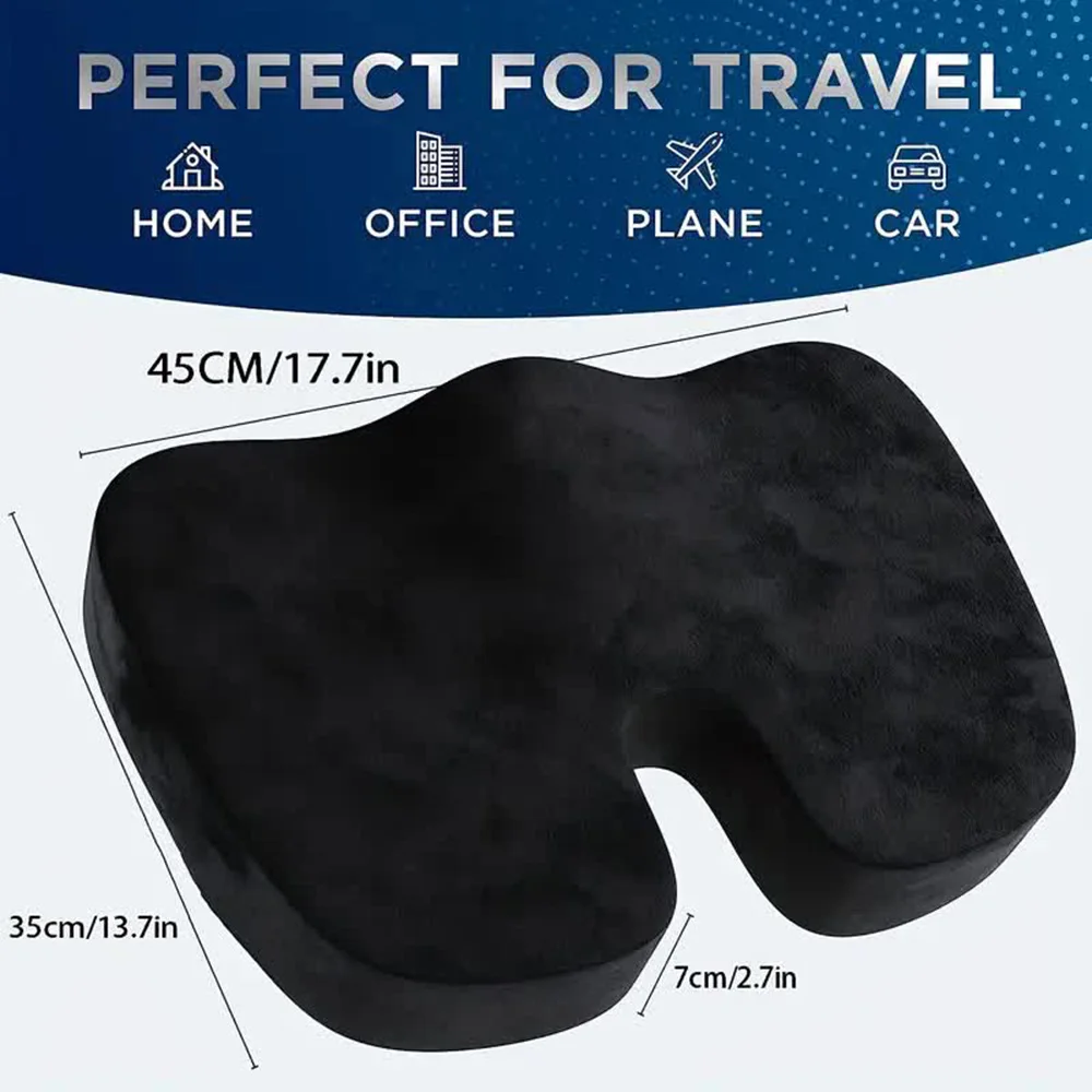 Travel Seat Cushion Memory Foam U-Shaped Pillow for Chair Cushion Pad Car Office Hip Support Massage Orthopedic Pillow 5
