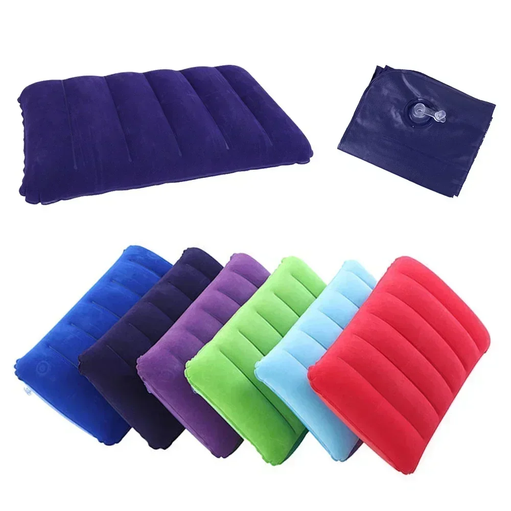 Air Cushion Pillows Outdoor Camping Folding Square lnflatable Pillows Travel Backrest Plane Head Rest pillow camping 10