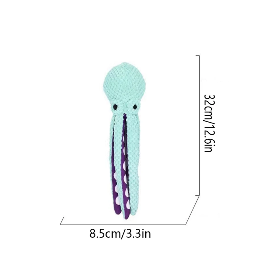 Dog pet plush octopus toy interactive sound anti-demolition home large and small dog boredom companion toy 6