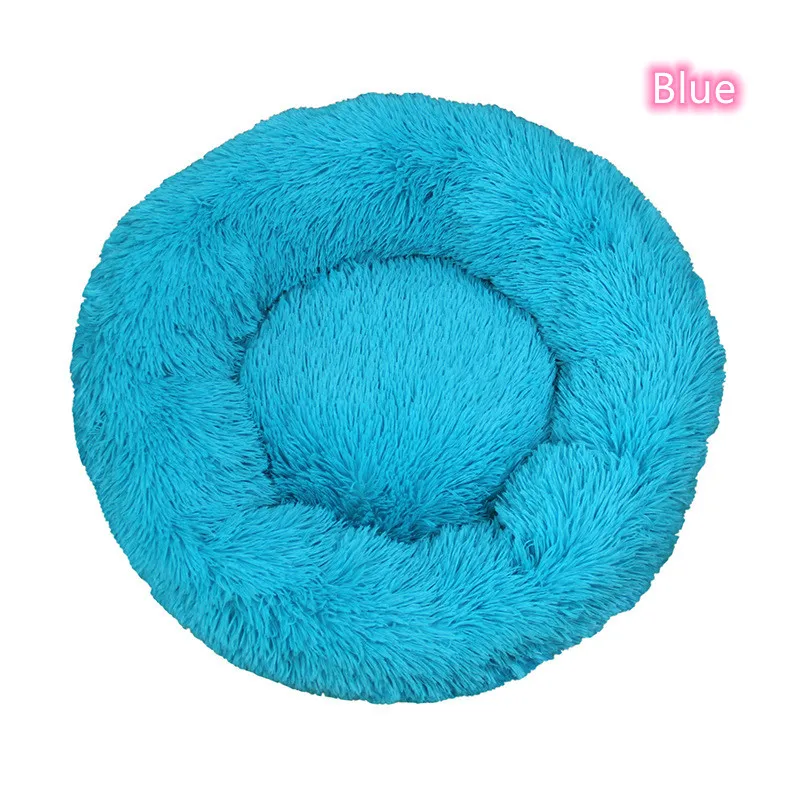 Super Soft Pet Cat Bed Plush Full Size Washable Calm Bed Donut Bed Comfortable Sleeping Artifact Suitable For All Kinds Of Cats – Blue 10