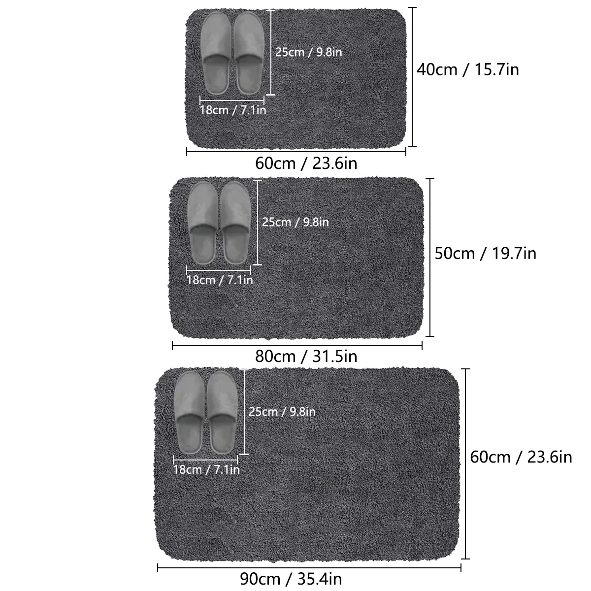 Long hair absorbent bathroom mat furry shower room foot wiping mat toilet non-slip mat entrance mat 4