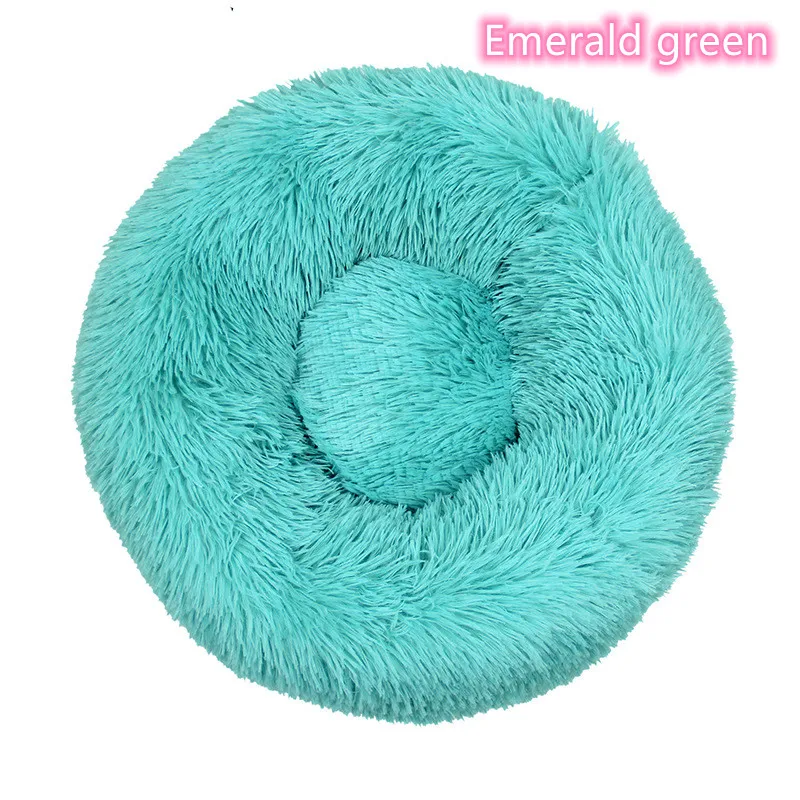Super Soft Pet Cat Bed Plush Full Size Washable Calm Bed Donut Bed Comfortable Sleeping Artifact Suitable For All Kinds Of Cats – Emerald Green 9
