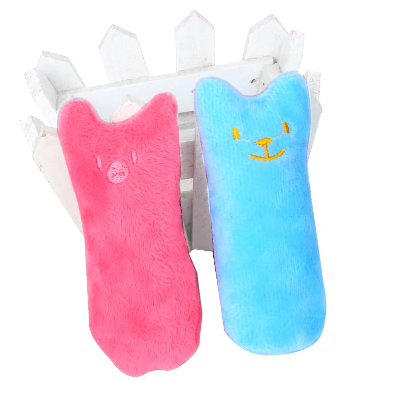 Teeth Grinding Catnip Toys Funny Interactive Plush Cat Toy Pet Kitten Chewing Vocal Toy Claws Thumb Bite Cat mint For Cats 9