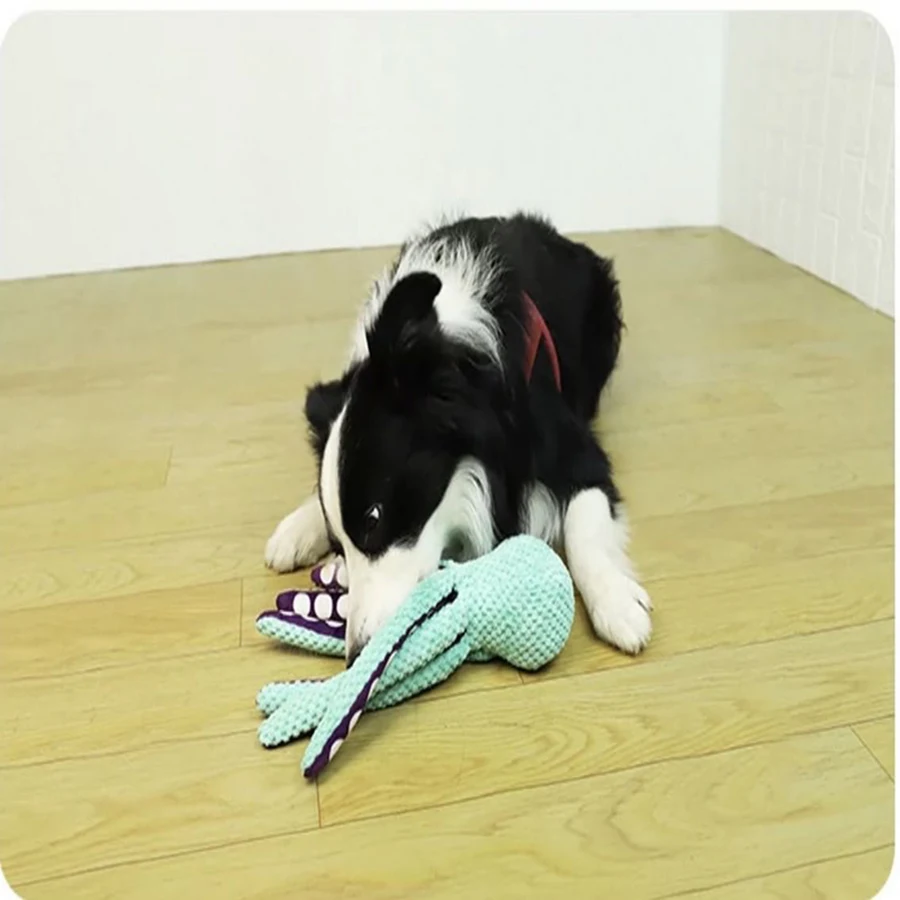 Dog pet plush octopus toy interactive sound anti-demolition home large and small dog boredom companion toy 5