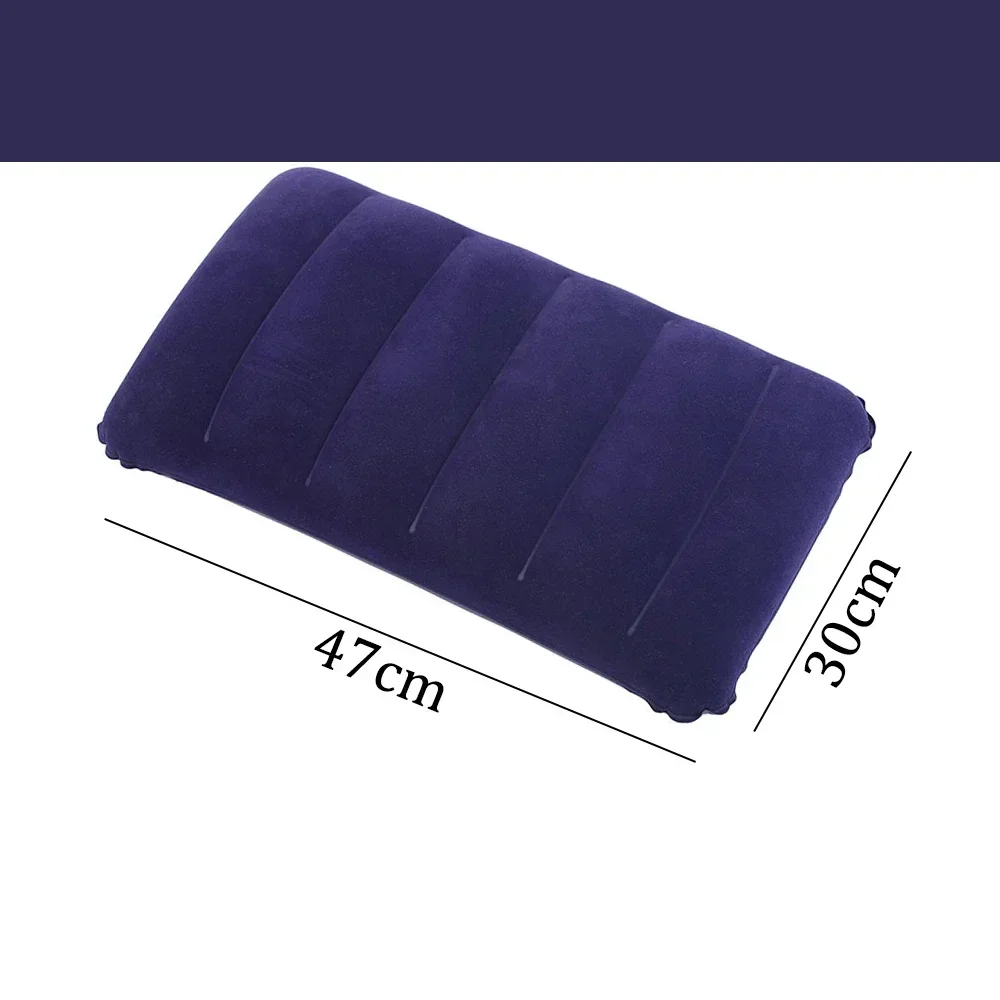 Air Cushion Pillows Outdoor Camping Folding Square lnflatable Pillows Travel Backrest Plane Head Rest pillow camping – 1pc-dark purple 8