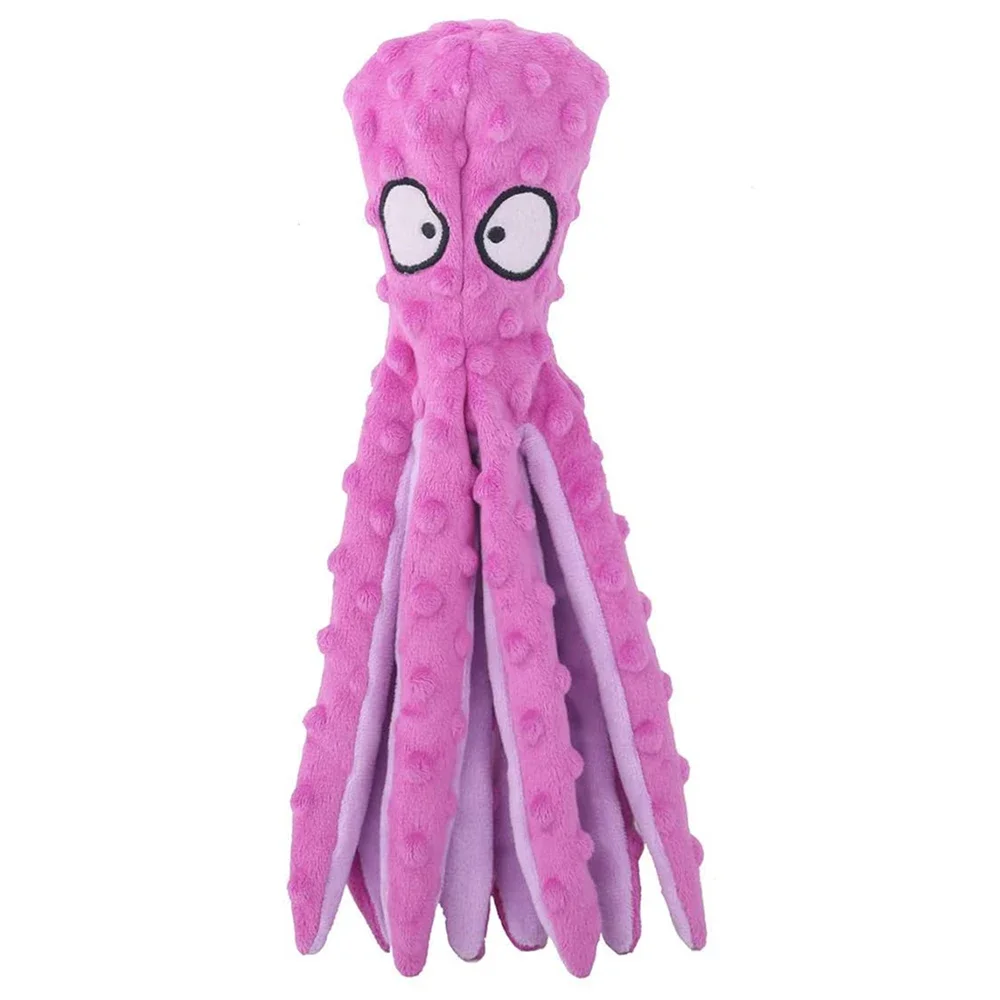 Dog Vocal Toys Octopus Non-stuffed Soft Plush Toy Puppy Educational Teething Chew Toys Pet Supplies for Small Medium Dogs – PURPLE 8