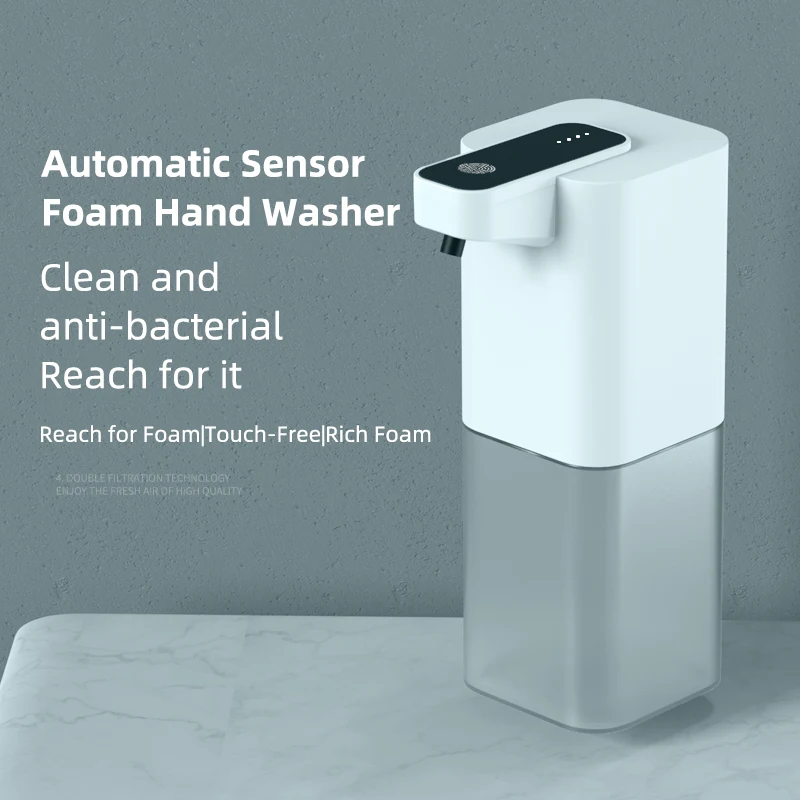 Automatic Soap Dispenser Infrared Sensing Foam Hand Sanitizer USB Rechargeable Foaming Hand Soap Dispenser For Home Bathrooms 5