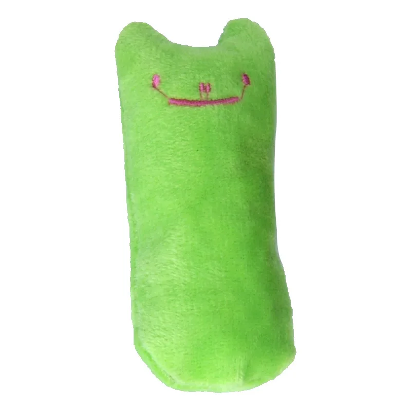 Teeth Grinding Catnip Toys Funny Interactive Plush Cat Toy Pet Kitten Chewing Vocal Toy Claws Thumb Bite Cat mint For Cats – Green 11