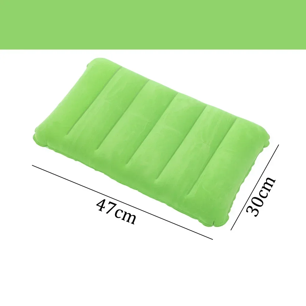 Air Cushion Pillows Outdoor Camping Folding Square lnflatable Pillows Travel Backrest Plane Head Rest pillow camping – 1pc-green 1