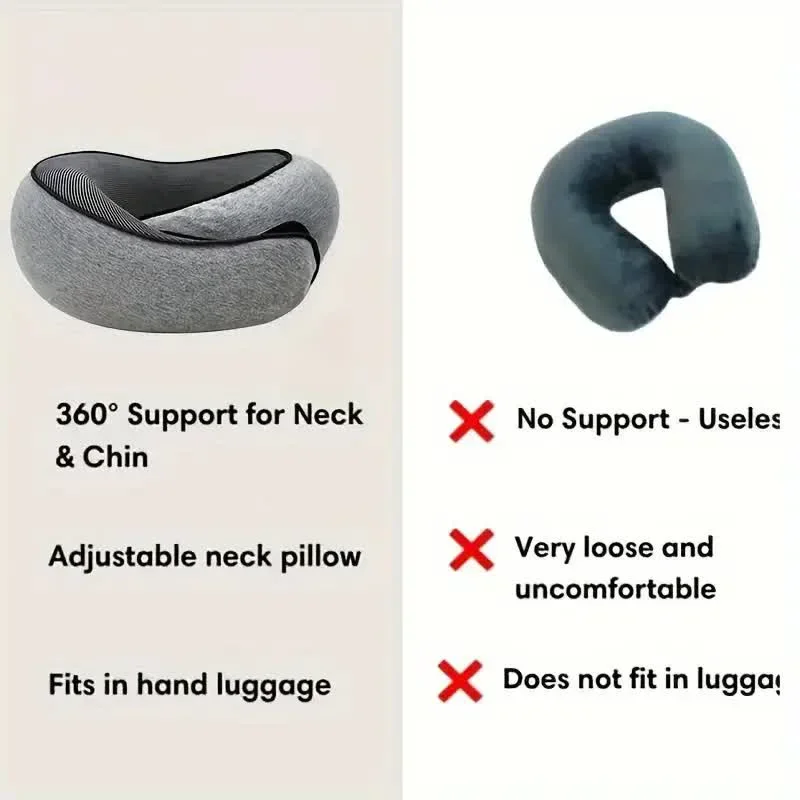 Portable Adjustable Travel Neck Pillow Memory Foam U-shaped Pillow Snail Style Travel Neck Support Soft Noon Break Sleep Pillow 5
