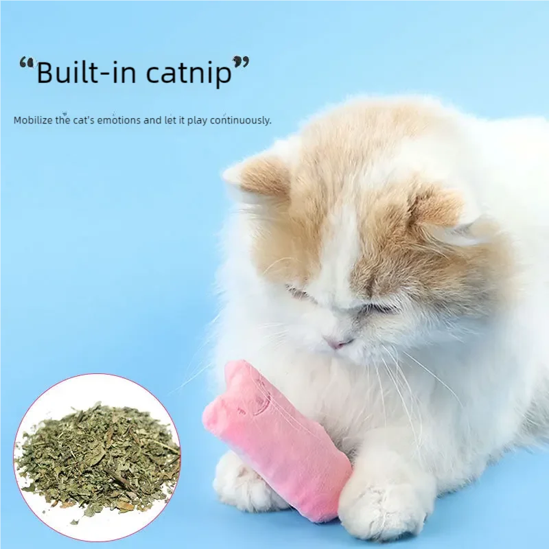 Teeth Grinding Catnip Toys Funny Interactive Plush Cat Toy Pet Kitten Chewing Vocal Toy Claws Thumb Bite Cat mint For Cats 6