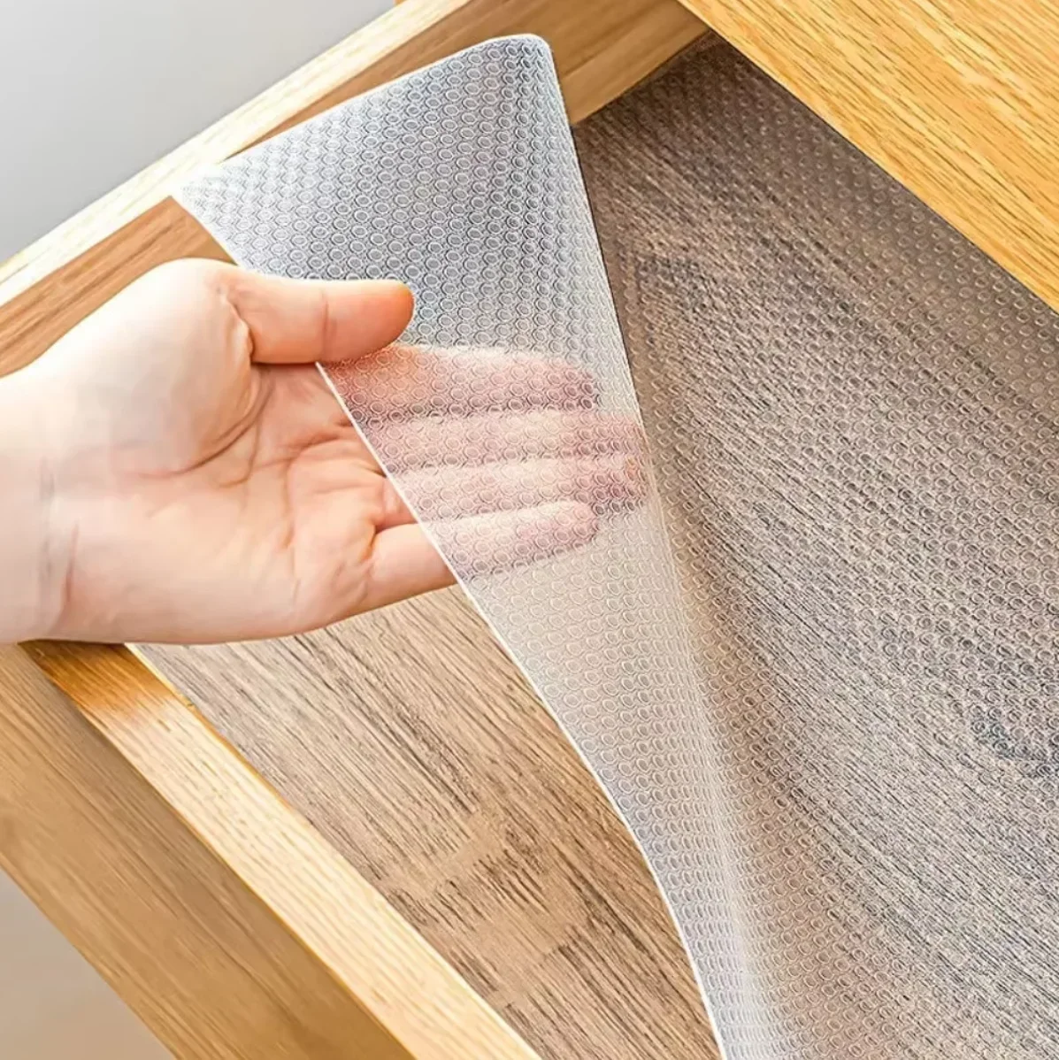 30/60cm 1.5/5M Drawer Mat Shelf Cover Liners Non Slip Waterproof Closet Placemat Table Pad Cabinet Oil-proof Liners Non-Adhesive 7