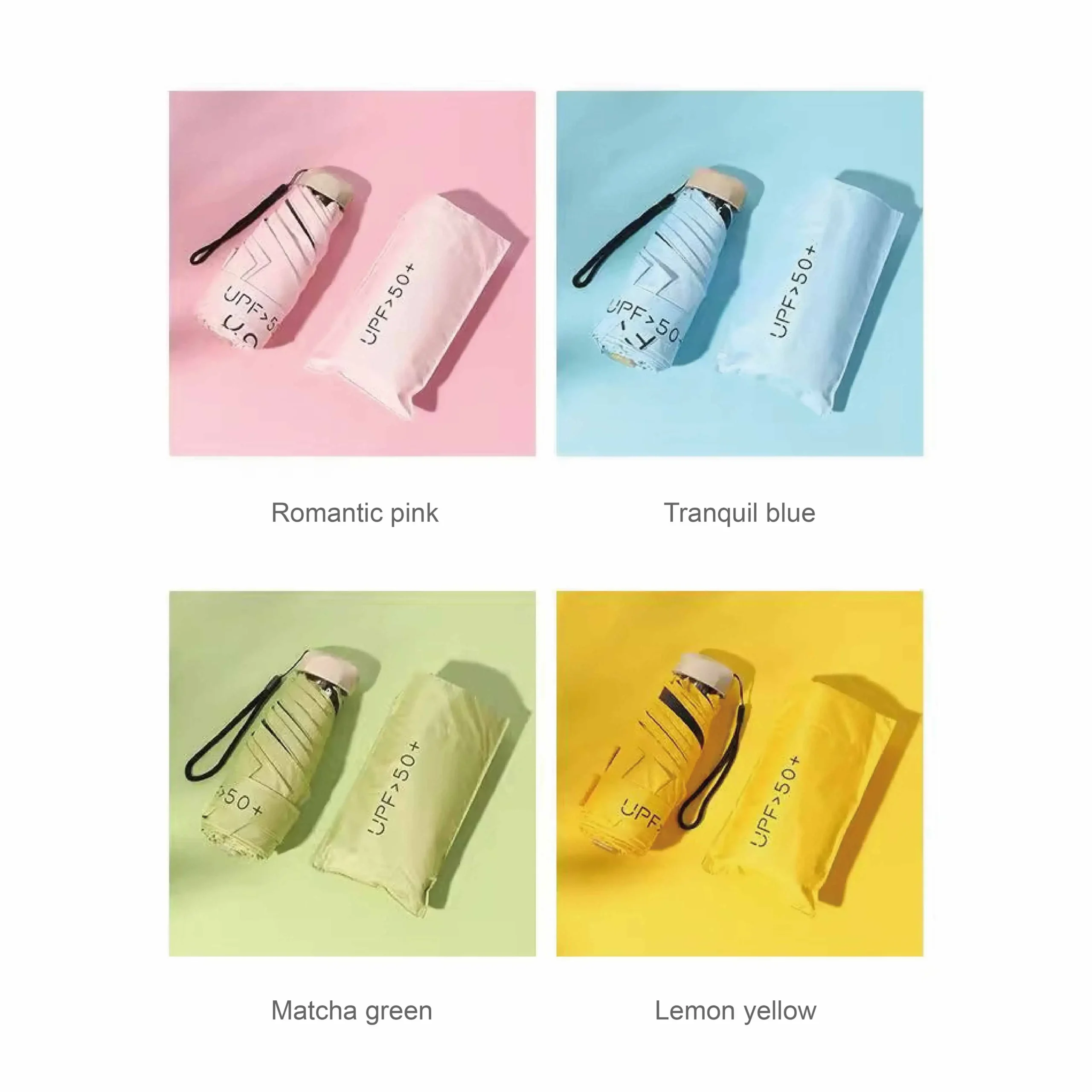 Mini five-fold umbrella sun protection sun umbrella sun protection anti-ultraviolet small and portable men and women fashion sun 7