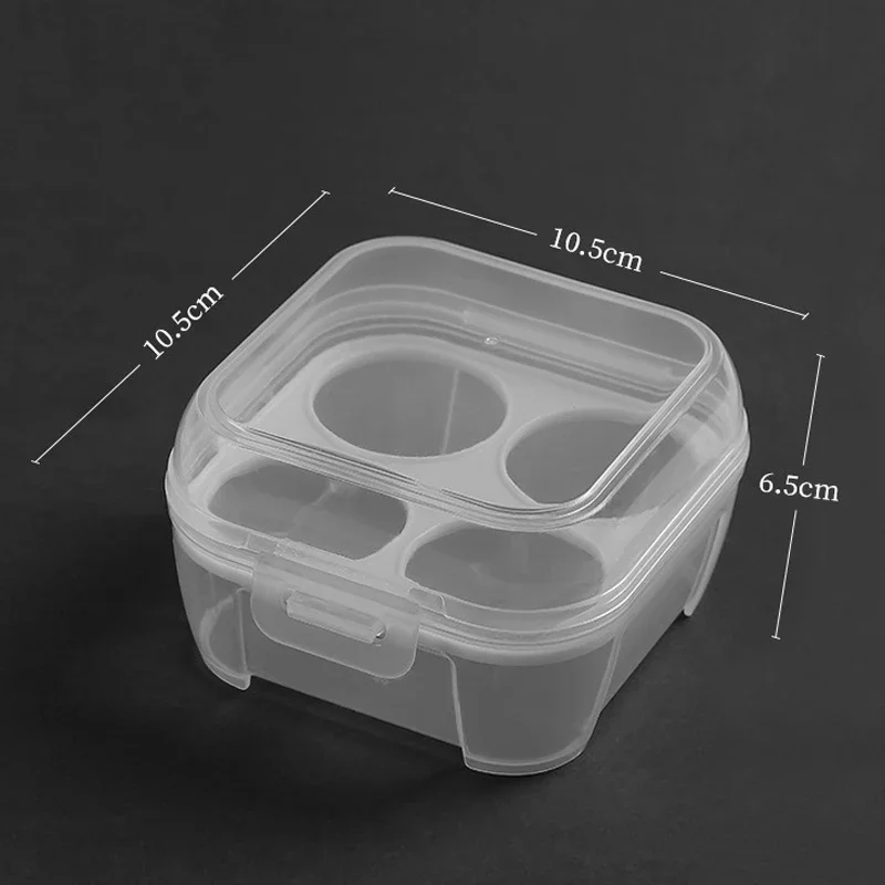 Portable Shockproof Eggs Box 3/4/8 Grids Storage Container Egg Holder Transparent Kitchen Organizer for Outdoor Camping Picnic – 4Grids 5