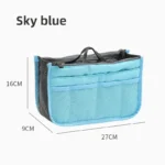Multi Functional Sponge Inner Bag Double-layer Zipper Bag Middle Bag Convenient Travel Large Capacity Partitioned Storage Bag