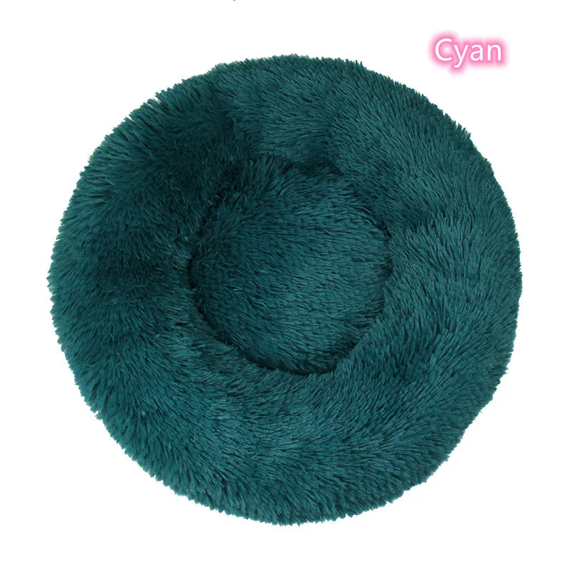 Super Soft Pet Cat Bed Plush Full Size Washable Calm Bed Donut Bed Comfortable Sleeping Artifact Suitable For All Kinds Of Cats – Cyan 6