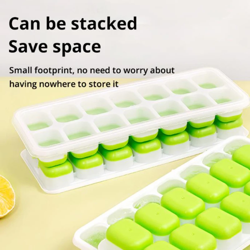 14 Grid Ice Cube Tray Silicone Mold Square Ice Cube Tray Mold Ice Cube Maker Non-toxic Durable Bar Pub Wine Ice Blocks Maker 8