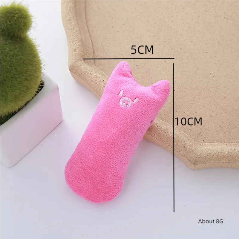 Teeth Grinding Catnip Toys Funny Interactive Plush Cat Toy Pet Kitten Chewing Vocal Toy Claws Thumb Bite Cat mint For Cats 10