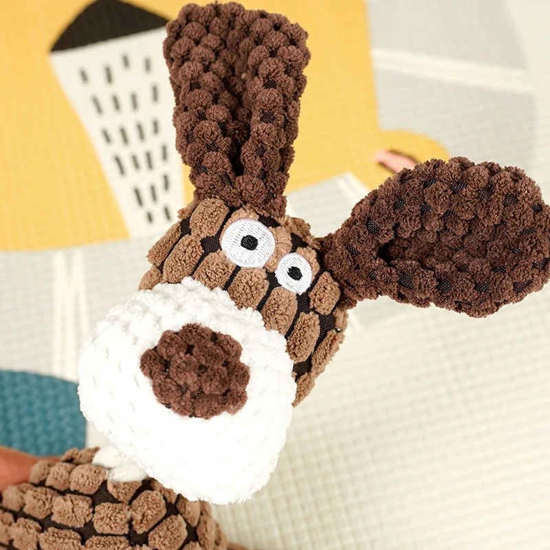 Dog Sounding Toy Molar Training Decompress Interactive Bite Resistant Donkey Shape Plush Toys Pet Dog Supplies 3