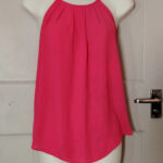 Dorothy Perkins Womens Halter Neck Vest Top Size 8 Hot Pink Sleeveless Blouse