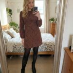 Pre-Loved Primark Dress UK 10 Grunge Floral 90s Style Mini Long Sleeve Jersey