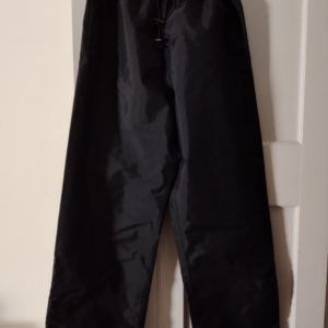Mens Waterproof Over Trousers Black Size Large Elastic Waist Rain Pants Hiking F