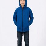 UNIQLO Kids Dry Stretch Hoodie Blue Age 11-12 Full Zip Active Sweatshirt Jumper