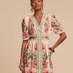 Woven Graphic Print Short Sleeve Mini Dress For Women,Summer Outfits For Women, Suitable For Holiday , Afternoon Tea, Wedding Season, Beach Cruise Vacation, City Road Trip Vacation, Boho Vacation, Music Festival , Beachwear, Easter, Beach Outfits For Woman, Elegant Dress For Women, Vacation Outfits Women, Concert Outfit Women, Tropical Vacation Woman Clothes, Holiday Outfits, Bohemian Clothes,For Spring Sunmmer And Autumn ,Easter,Holiday Outfits,Beach Outfits For Woman,Spring Break,Vacation Outfits Women,Concert Outfit Women, Tropical Vacation Woman Clothes, Romantic